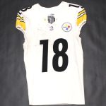 pittsburgh steelers 18 diontae johnson game used unlaundered away jersey with photo match - Premium Pittsburgh Steelers Gear Online