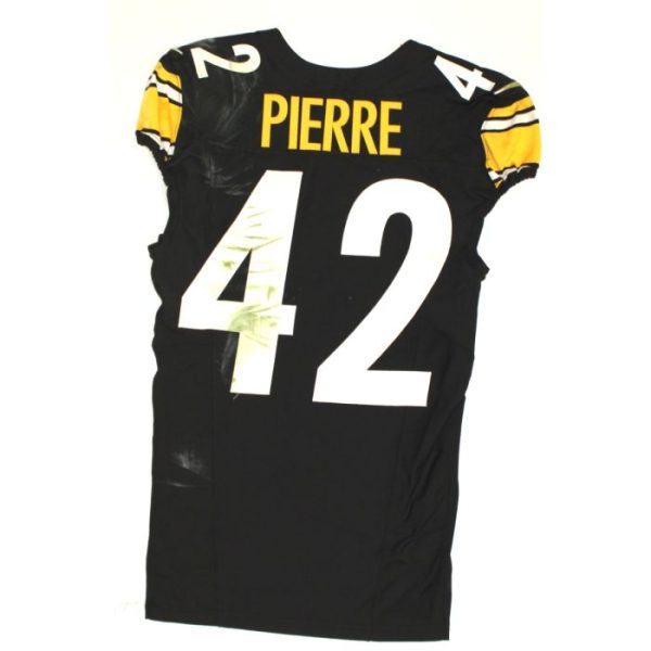 pittsburgh steelers 42 james pierre game used unlaundered home jersey - Premium Pittsburgh Steelers Gear Online
