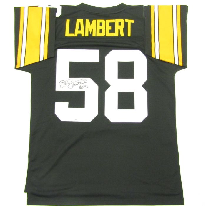 pittsburgh steelers 58 jack lambert autographed mitchell amp ness home throwback jersey - Premium Pittsburgh Steelers Gear Online