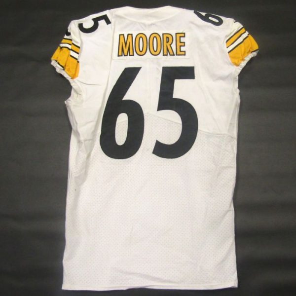 pittsburgh steelers 65 dan moore 2022 game used unlaundered away jersey vs philadelphia 10.30.22 - Premium Pittsburgh Steelers Gear Online