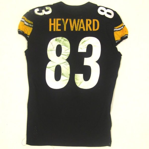 pittsburgh steelers 83 connor heyward 2022 game used unlaundered home jersey vs cleveland with photo match - Premium Pittsburgh Steelers Gear Online