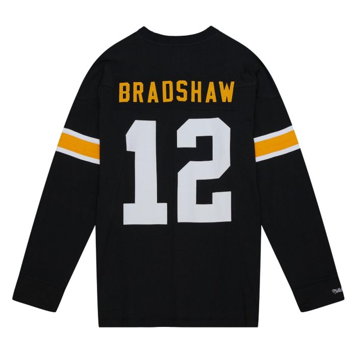 pittsburgh steelers mitchell amp ness bradshaw 12 long sleeve t-shirt - Premium Pittsburgh Steelers Gear Online