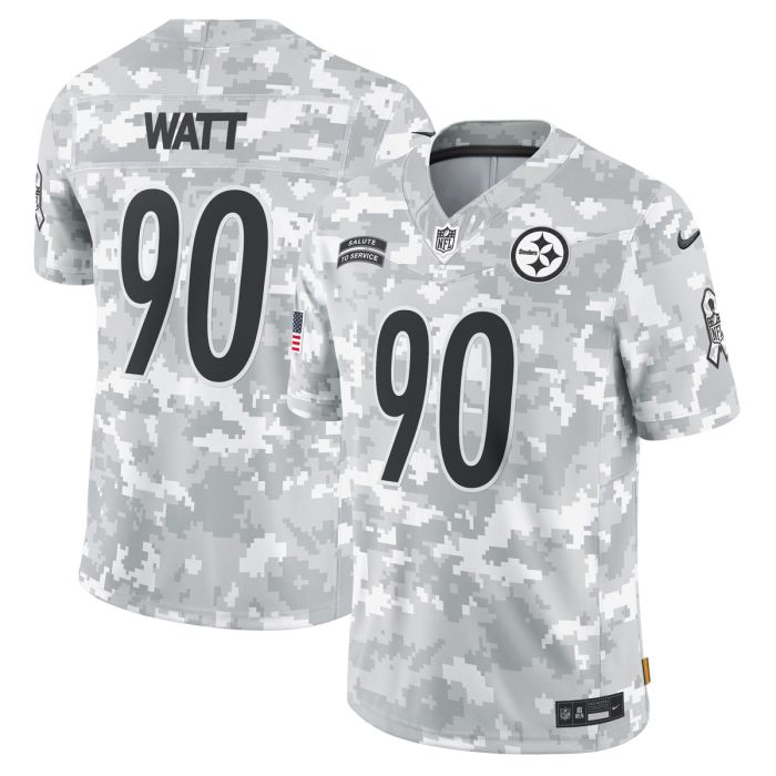 t.j. watt 90 nike vapor f.u.s.e. limited arctic camo salute to service jersey - Premium Pittsburgh Steelers Gear Online